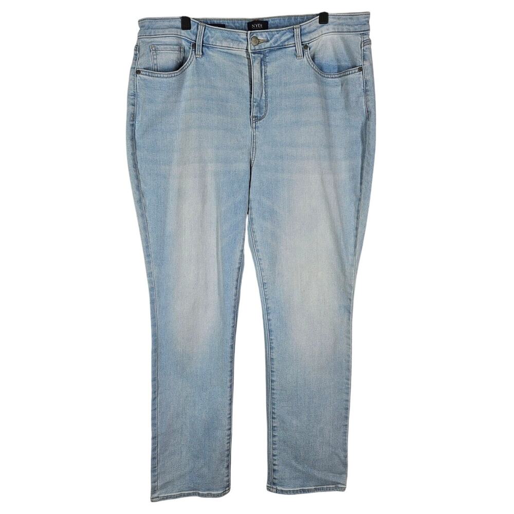 NYDJ WOMEN'S SHERI SLIM LIFT X TUCK TECHNOLOGY BLUE JEAN PANT SIZE 16, 38W X 29L